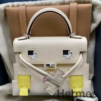 Hermes Kelly Doll Picto Bag in Nata Epsom Calfskin