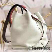 Hermes Licol 17cm Bag In White Evercolor Calfskin