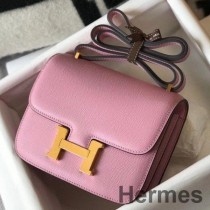 Hermes Constance 18 Handmade Bag In Mauve Sylvestre Epsom Leather