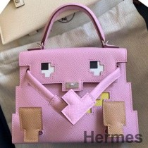 Hermes Kelly Doll Picto Bag in Mauve Sylvestre Epsom Calfskin