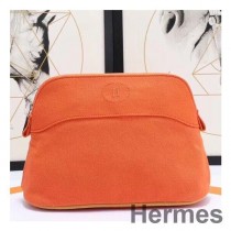 Hermes Medium Bolide Travel Case In Orange Cotton