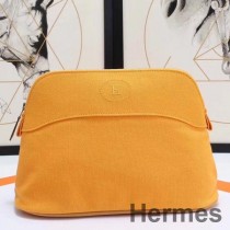 Hermes Medium Bolide Travel Case In Solei Cotton