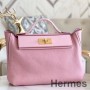 Hermes 24/24 29 Bag In Red Clemence Calfskin