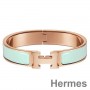 Hermes Aqua Enamel Clic H PM Bracelet