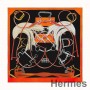 Hermes Black Projets Carres Shawl 140