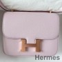 Hermes Constance 1-18 Mirror Bag In Mauve Pale Chevre Mysore Leather