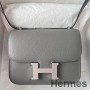 Hermes Constance 18 Handmade Bag In Gris Meyer Epsom Calfskin