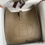 Hermes Evelyne III PM 29 Handmade Bag in Taupe Clemence Leather