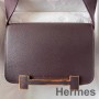 Hermes Geta Handmade Bag In Rouge Sellier Chevre Mysore Leather
