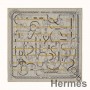 Hermes Grey/Yellow Panoplie Equestre Eyeliner Shawl 140
