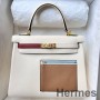 Hermes Kelly Colormatic 25 Handmade Bag in Nata Swifit Leather