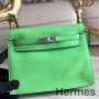 Hermes Kelly Danse Handmade Bag In Green Swift Leather
