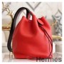 Hermes Licol 17cm Bag In Red Evercolor Calfskin