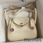 Hermes Mini Lindy Handmade Bag In Nata Clemence Leather