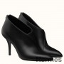 Hermes Virginia Ankle Boot In Black Leather