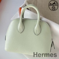 Hermes Bolide 1923 Mini Geanta Handmade In Piele Vert Fizz Chevre Mysore