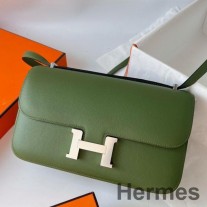 Geanta Hermes Constance Elan lucrata manual din piele de vitel Evercolor Canopee