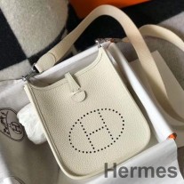 Geanta Hermes Evelyne III TPM Din piele Clemence beton
