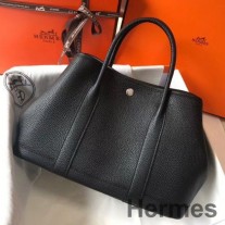 Geanta Hermes Garden Party 30 Din Piele Taurillon Neagra