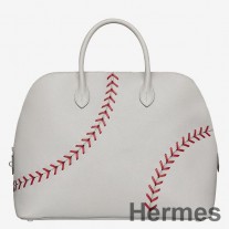 Hermes Gris Perle Bolide 1923 45 Geanta Baseball