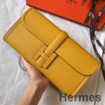 Clutch Hermes Jige Elan 29 În Piele Epsom Galbenă