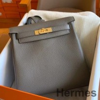 Rucsac Hermes Kelly Ado din piele Etain Clemence