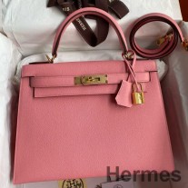 Geanta Hermes Kelly Sellier 32 Handmade Din piele de vitel Epsom confetti trandafiri