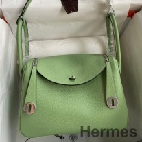 Geanta Hermes Lindy 26 Handmade In Piele Vert Criquet Clemence