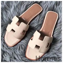 Sandale Hermes Oran Din Piele Beton Clemence