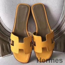 Sandale Hermes Oran Din piele Jaune Epsom