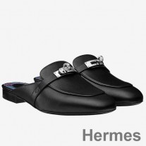 Mulți Hermes Oz din piele de vițel neagră