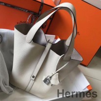 Geanta Hermes Picotin Lock 18 Din Piele Beton Clemence