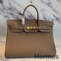 Geanta Hermes Birkin 40 Handmade In Piele Taupe Clemence