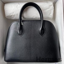Hermes Bolide 1923 25 Geanta lucrata manual din piele neagra Chevre Mysore