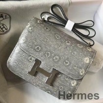 Geanta Hermes Constance 18 Handmade In Soparla Naturala In Relief Ombre