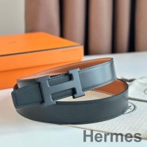Cureaua Hermes H reversibilă de 32 mm cu cataramă mată din piele Clemence aurie