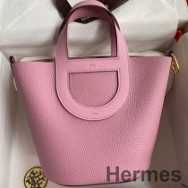Geanta Hermes In The Loop 18 lucrata manual din piele mov Sylvestre Clemence