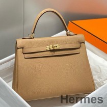 Geantă Hermes Kelly Retourne 25cm În piele Chai Clemence GHW