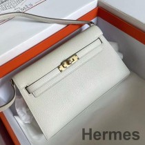 Geanta Hermes Kelly Elan Handmade In Piele Craie Chevre Mysore