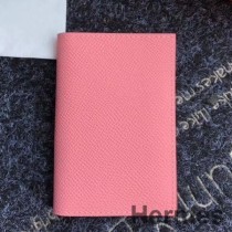 Suport pentru carduri Hermes MC² Euclide din piele Epsom roz