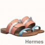 Sandale Hermes Avenue din piele de vițel multicoloră