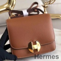 Hermes 2002 20cm Altın Evercolor Dana Derisi Çanta