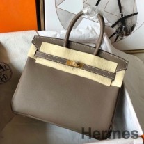 Hermes Birkin 25 El Yapımı Taupe Swift Deri Çanta