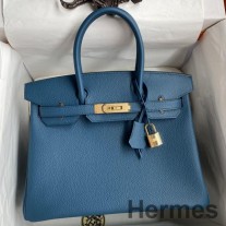 Hermes Birkin 30 Retourne El Yapımı Colvert Clemence Deri Çanta