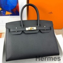 Hermes Birkin 30 Sellier El Yapımı Siyah Epsom Dana Derisi Çanta