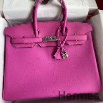 Hermes Birkin 35 Retourne El Yapımı Gül Manolya Epsom Dana Derisi Çanta