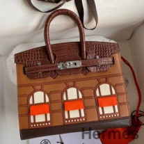 Hermes Brown Sac Faubourg Birkin 20 Sellier Sınırlı Üretim Çanta