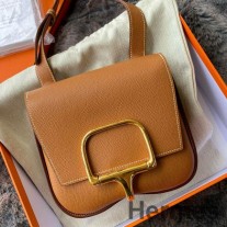 Altın Epsom Dana Derisi Hermes Della Cavalleria II Mini Çanta