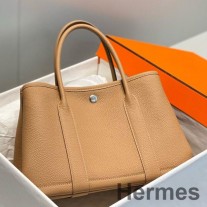 Hermes Garden Party Chai Taurillon Deri 30'lu Çanta