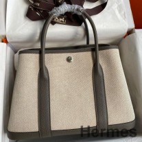 Hermes Garden Party 30 El Yapımı Toile ve Etain Deri Çanta